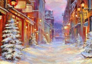 Holiday Morning Street