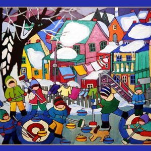 Curling on the Backyard Rink